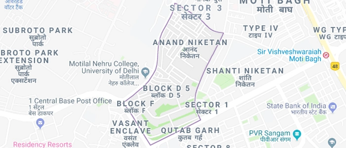 Location of google map to Sector 2 Sohna NS Arcus Anand Niketan