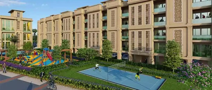 Floors View with Park Children's Play area like Badminton, Cycling of ROF Insignia Park Sector 93