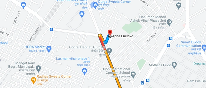 Apna Enclave Sector 3 Gurugram get location by the help of google maps